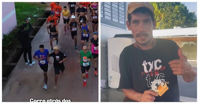 Пьяный мужчина в Бразилии присоединился к забегу на 8 километров и стал местной звездой