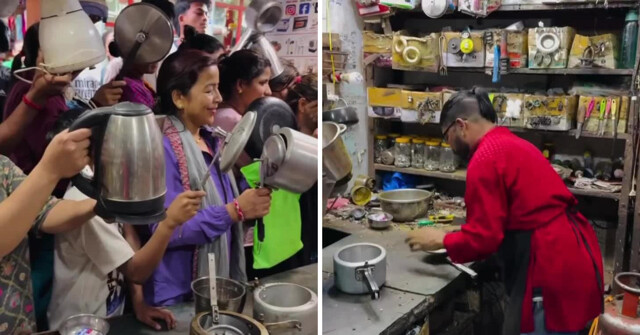 В Индии «мастер» показал, как «правильно» чинить бытовую технику