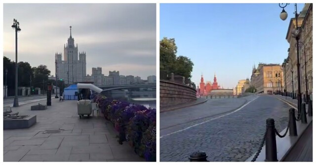 Чистая и пустынная Москва