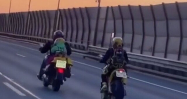 В Санкт-Петербурге отца оштрафовали за опасную перевозку ребёнка на мотоцикле