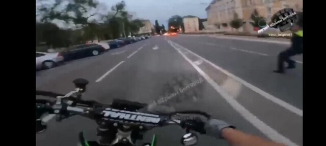 Погоня ДПС за питбайкером в Белгороде. Вежливый нарушитель