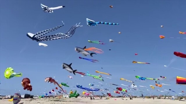 Крупный фестиваль воздушных змеев в Дании