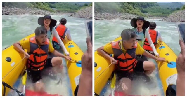 Мужчина пожалел, что согласился на сплав по  горной реке