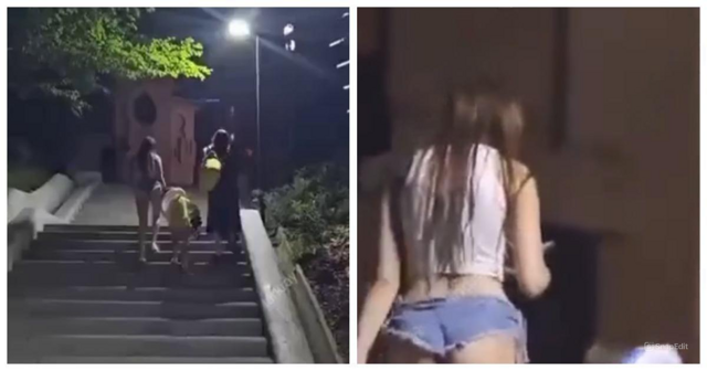 Ролик с женщиной в коротких шортах вызвал неоднозначную реакцию в сети