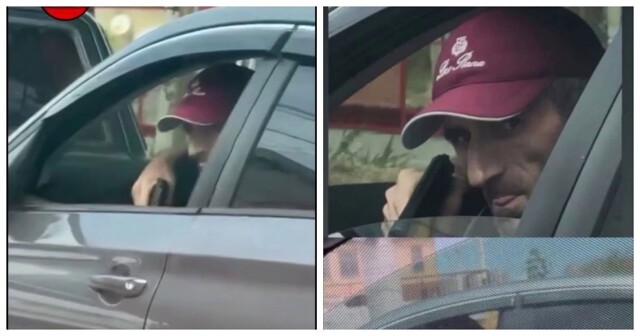 В Махачкале агрессивный водитель угрожал девушке пистолетом после конфликта на дороге