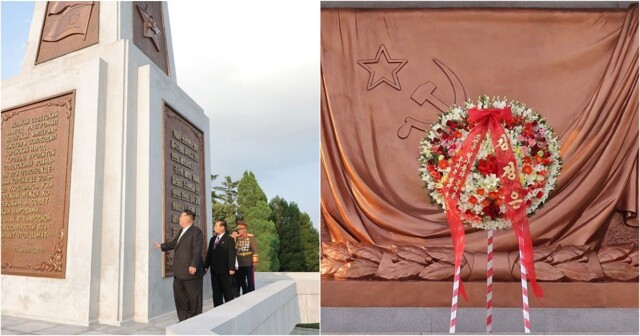 Ким Чен Ын отдал дань вечной славе воинам Красной армии — освободителям Кореи