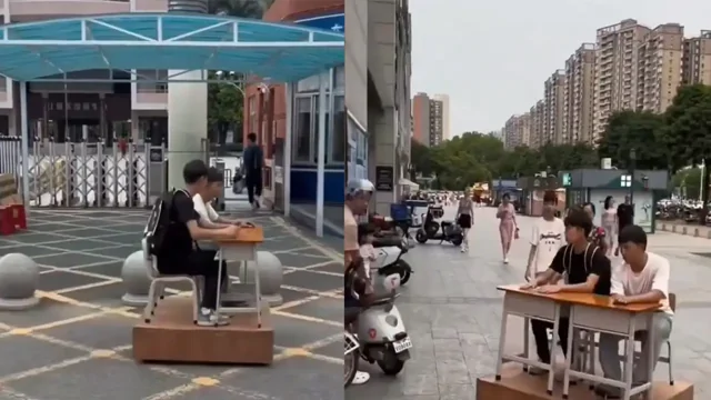 Китайские школьники собрали «ездовую» парту для передвижения по городу