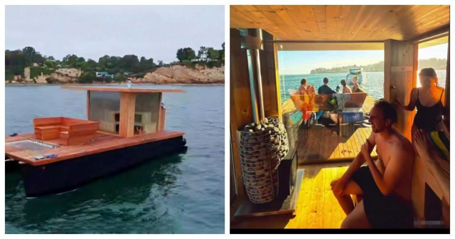 Предприниматель разместил у побережья Малибу бесплатную плавучую сауну