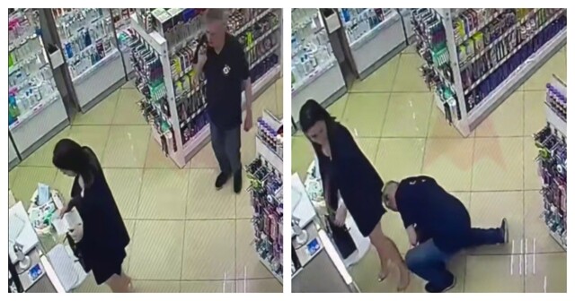 Мужчина попытался заглянуть девушке под юбку