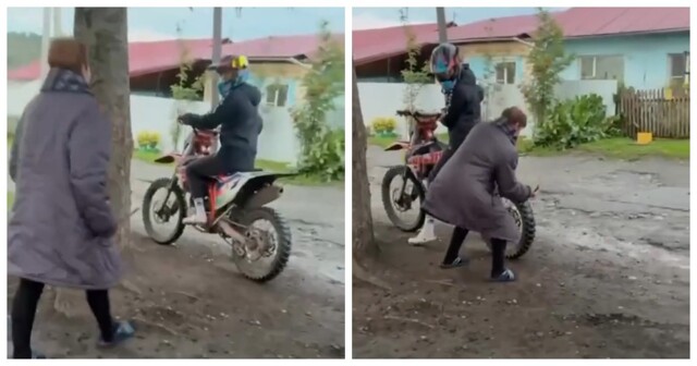 Тётя Света против питбайкеров