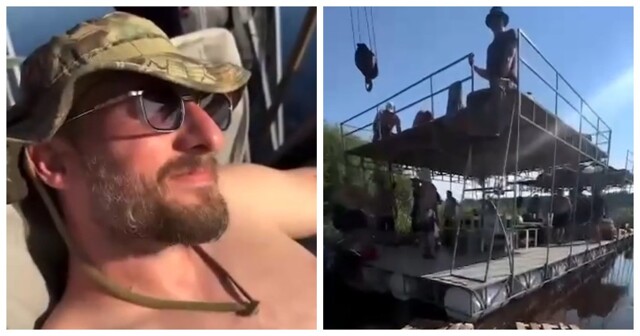Мужчины устроили трёхдневное путешествие на плоту