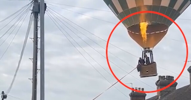 Прохожий предотвратил катастрофу, когда воздушный шар оказался над жилой улицей