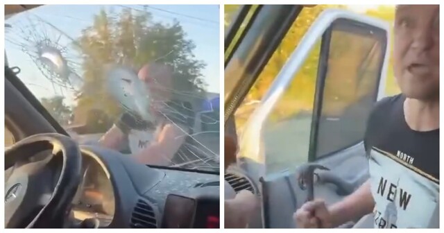 В Омске мужчина с молотком напал на маршрутную «Газель»