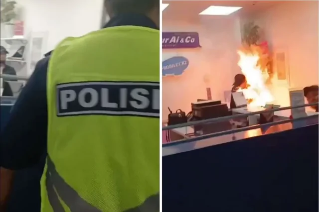 В аэропорту Алматы мужчина поджег себя на глазах людей