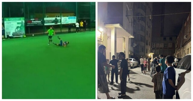 Землетрясение в Дагестане сбило с ног футболиста: очевидцы поделились кадрами природного явления