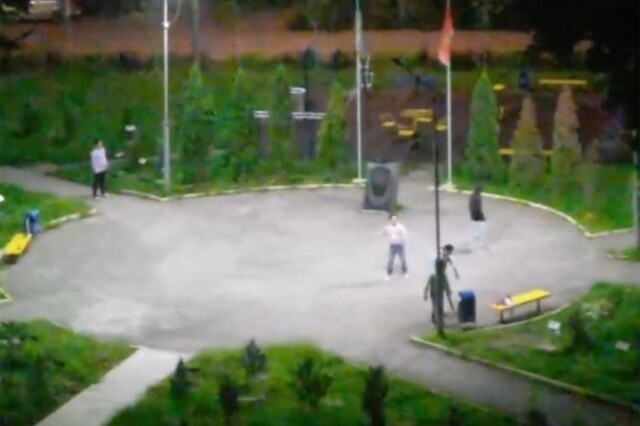 Мигранты устроили бейсбол на воинском мемориале