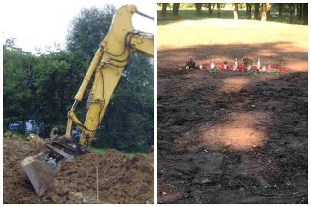 В Эстонии экскаватором раскопали братскую могилу советских солдат в рамках перезахоронения