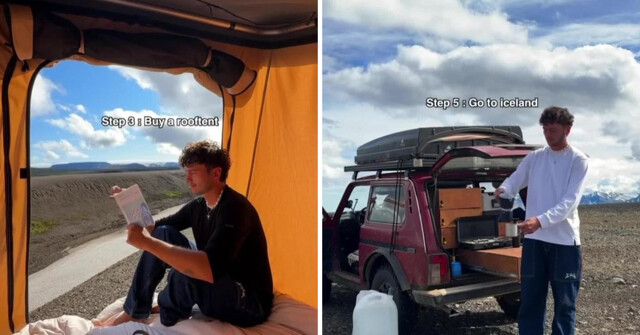 Французский блогер прославился благодаря путешествию по Исландии на старой «Ниве»
