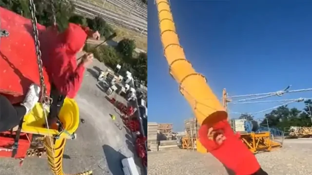 Группа акробатов DD Squad показала прыжок через 30-метровый мусоропровод