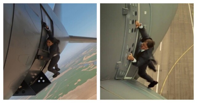 Женщина повторила трюк Тома Круза из фильма «Миссия невыполнима: Племя изгоев»