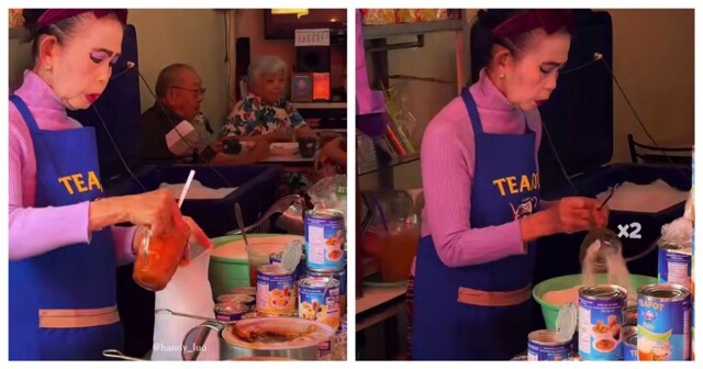 Как готовят сладкий чай с молоком в Таиланде