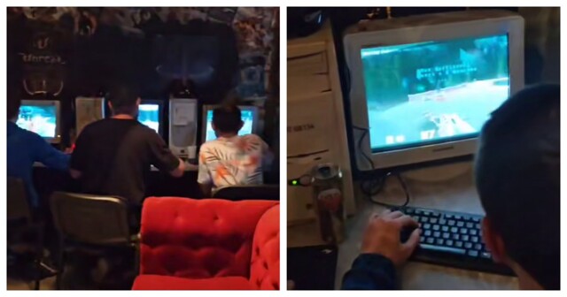 Компьютерный клуб в стиле нулевых в гараже