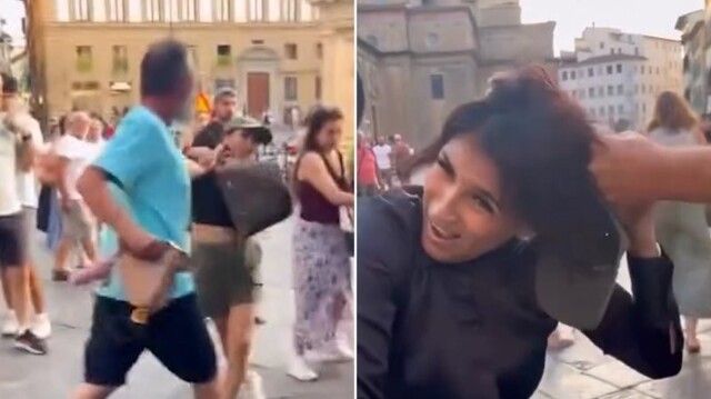 Мужчина  оттаскал за волосы беременную женщину  за кражу сумки