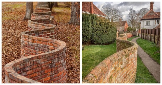 Волшебные стены Саффолка, покорившие Британию своей волнистой формой