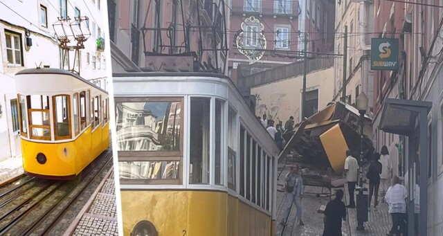 Фуникулёр сошёл с рельсов в Португалии