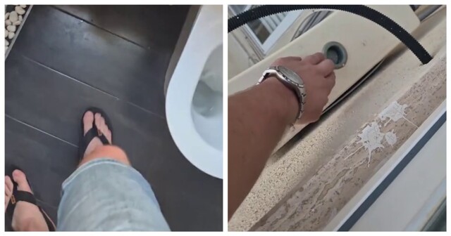 Смелое дизайнерское решение в туалете