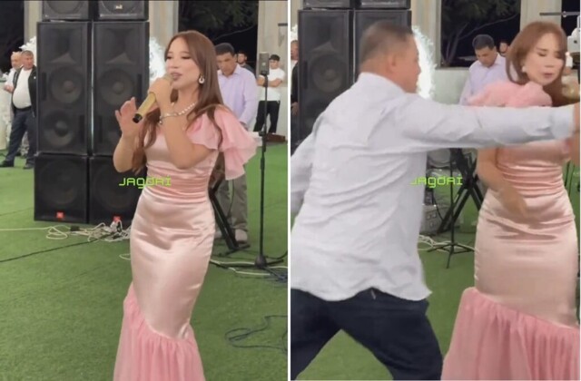 В Казахстане бывший свёкор жестоко избил певицу во время её выступления на свадьбе