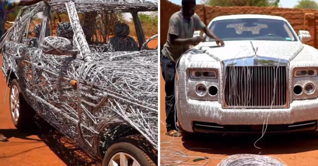 Африканские умельцы собрали Rolls-Royce и Range Rover из проволоки