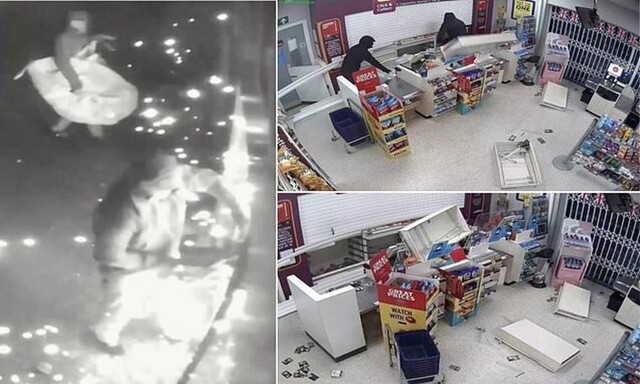 В Лондоне грабители проникли в магазин с помощью бензопилы