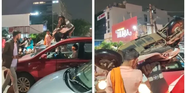 Мужчина придумал, как обойти огромную пробку в городе