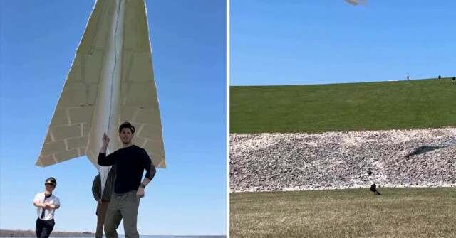 Самый большой в мире бумажный самолёт