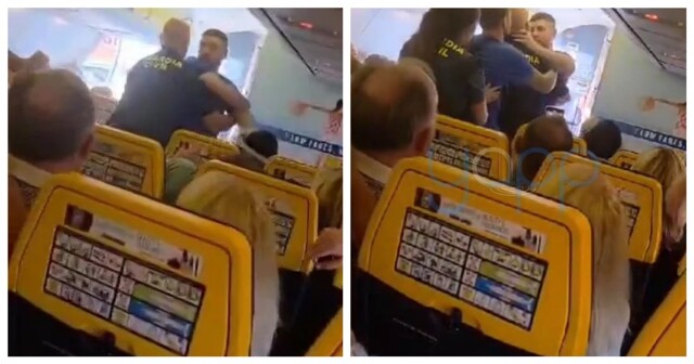 Сотрудники полиции вывели из самолета пьяных мужчин, летевших на мальчишник