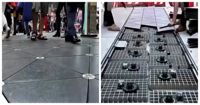 В Токио разработали систему, которая превращает обычные ступеньки в источник энергии