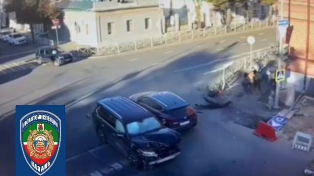 Мото ДТП в Казани "На красный"