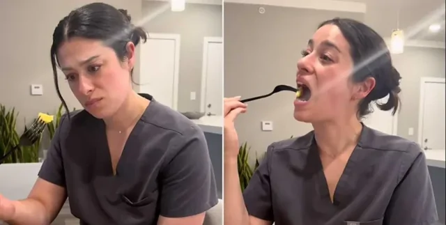 Редкая фобия: девушка, которая боится фруктов, впервые попробовала ананас