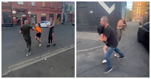 Две девушки померились силой с мужчиной в Краснодаре