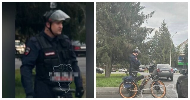 В Кемерове задержали автослесаря, который в форме сотрудника МВД вышел на борьбу с самокатчиками