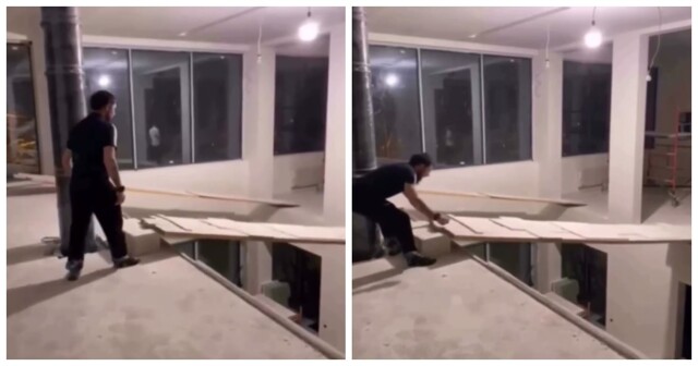 Баловство на стройке едва не привело к трагедии