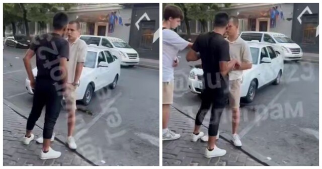 Парень пришёл на помощь другу в драке