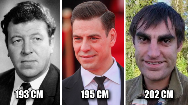 16 очень высоких российских и советских актеров ростом от 190 до 212 сантиметров