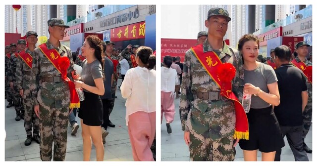 Мама провожает сына в армию