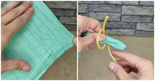 Как легко завязать угловой узел на брезенте