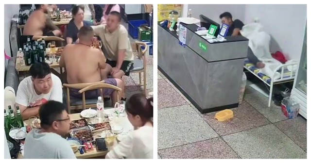 Сотрудник закусочной лёг спать прямо за кассой