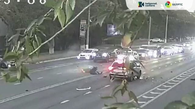 Мото ДТП в Белгороде "Удар, пас, гол!"