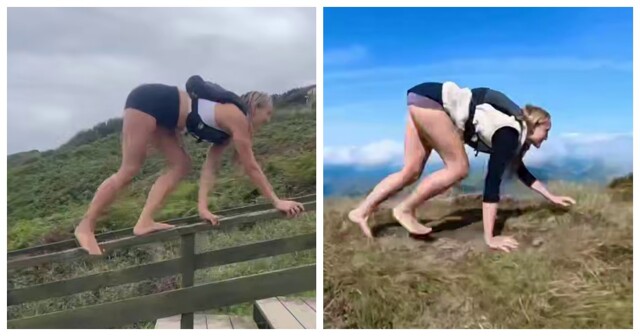 Квадробер 80 уровня: девушка много лет передвигается на четвереньках