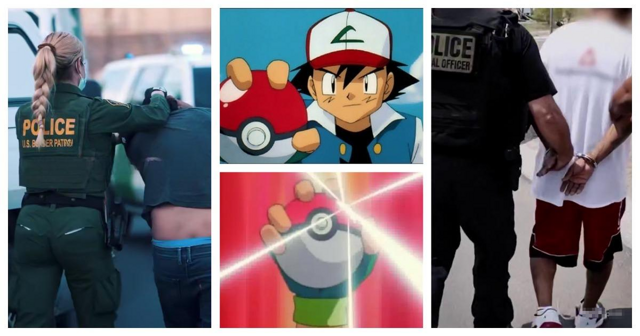 В США выпустили видеоролик с пойманными мигрантами, пародирующий заставку «Покемонов»